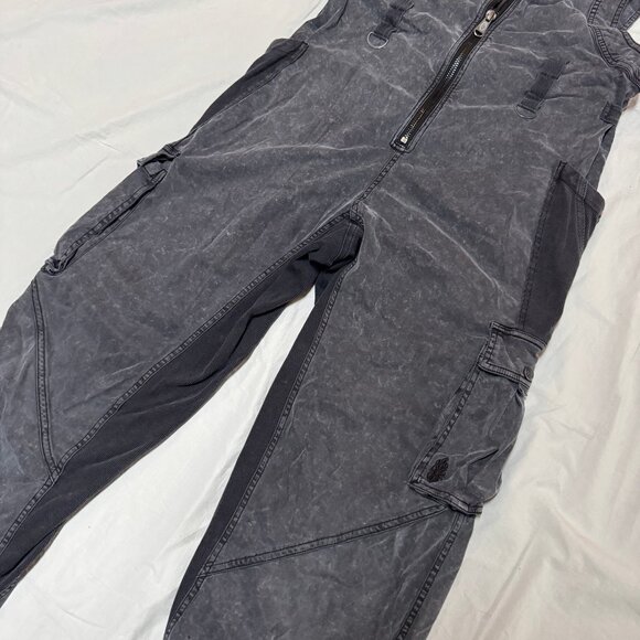 Free People Movement Fast Track Onesie Washed Black/Charcoal Sz S - Picture 5 of 10